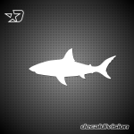 Shark Silhouette Sticker